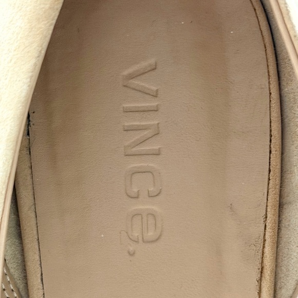 VINCE Saffron Nubuck Suede Peep Toe d'Orsay Pumps - Picture 4 of 4